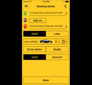 Bookings | Central Taxis - Edinburgh