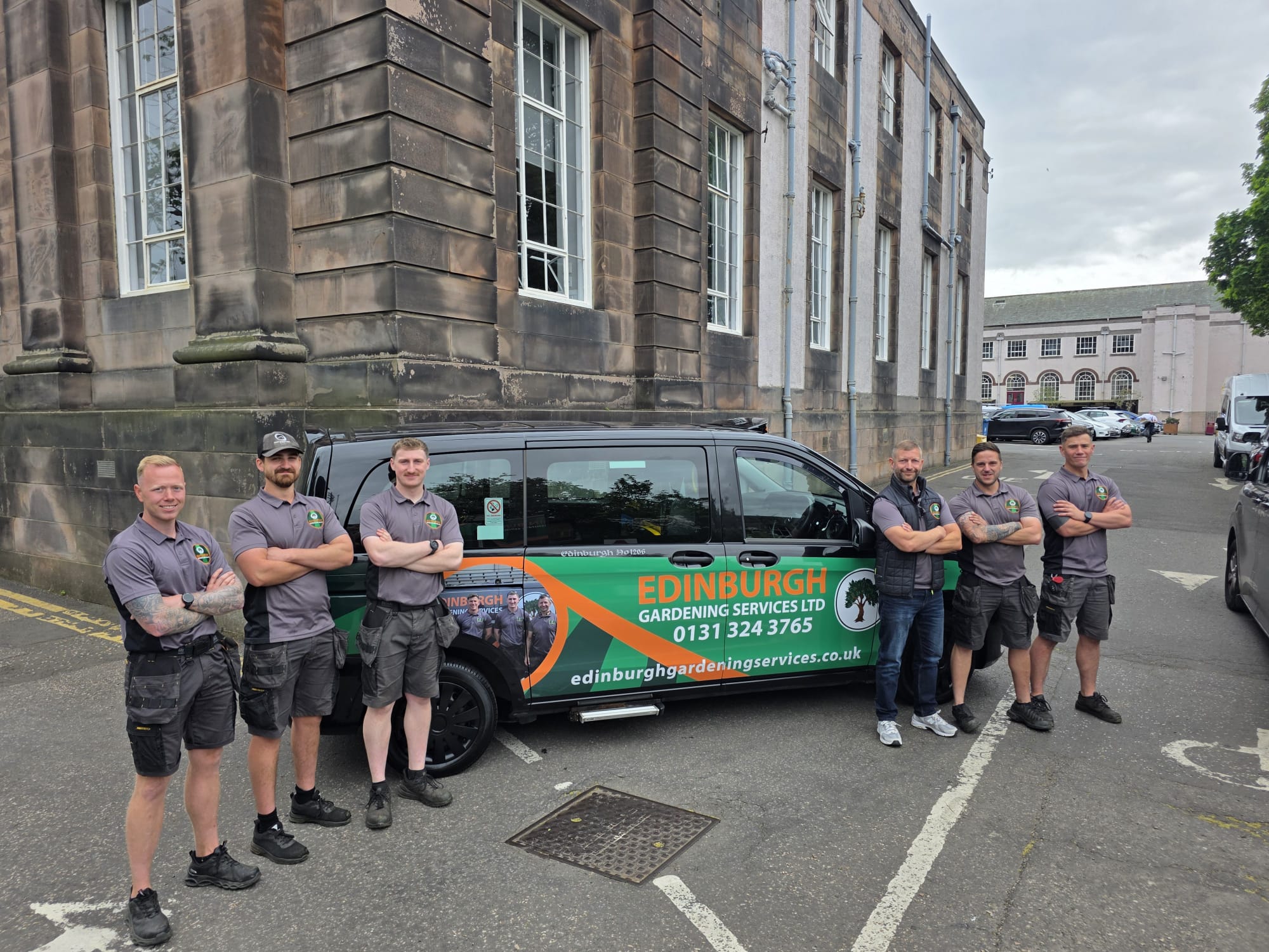 Edinburgh Gardening Services take delivery of their taxi advert